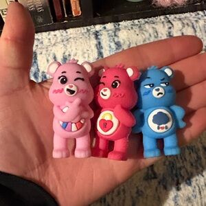 Carebear Mini Figure lot of 3